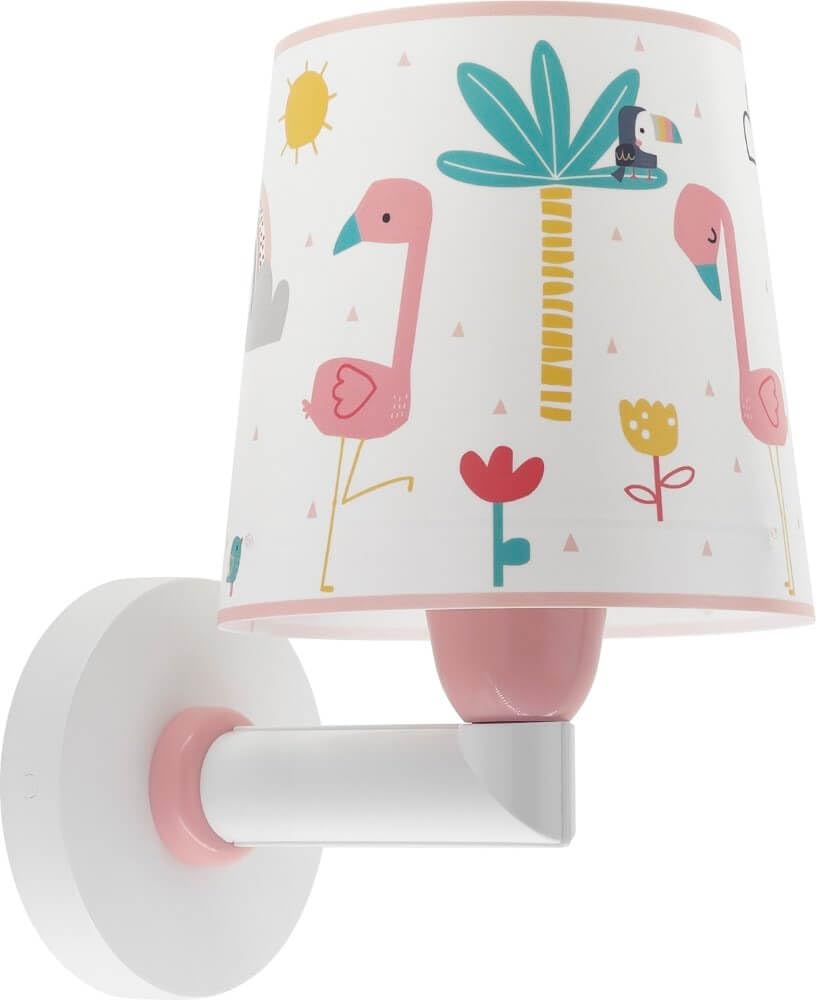 Dalber Aplique Infantil De Pared Flamingo Flamenco Animales Arcoiris Rosa, 82469, E27