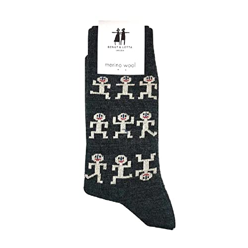Bengt & Lotta Merino Wool Socks Formal Casual Men's Women's Small-Medium Black (35-39) People