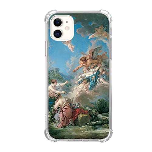Lemifelgby Angels Iconic Painting Case Compatible With Iphone 11, Rococo Painting Art Case For Iphone 11 For Teens Men And Women, Cool #TOP25