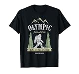 Olympic National Park Shirt Vintage Bigfoot Washington Gift T-Shirt
