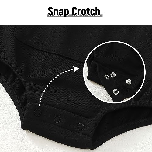 OPAWO Baby Sweatshirt Romper Onesie Newborn Girl Boy Bubble Romper Infant Crewneck Oversized Sweater Bodysuit Clothes Outfits3