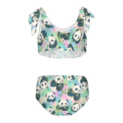 Wusikd Pandas Girls Swimsuits Two Piece Swimwear Bikini Set for for Girls Size 3T2