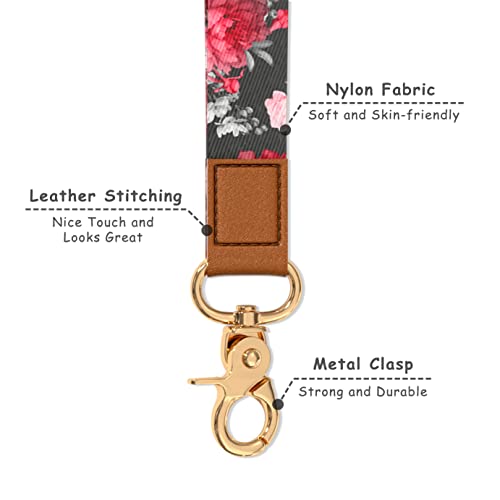 Image of Wrist Lanyard Key Chain, Cute Wristlet Strap Keychain Holder for Women Men Car Keys ID Badges Card Wallet Phone Camera