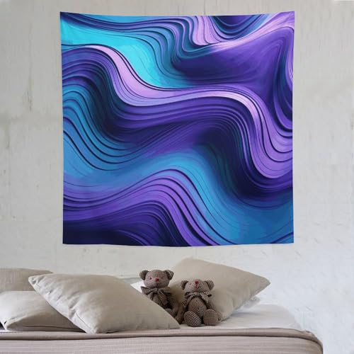 Tapisserie murale violette avec kit fixation pour mur vide - 6