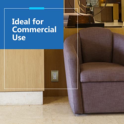 Lider Decorator Switch Or Receptacle Metal Wall Plate, Stainless Steel Outlet Cover, Corrosion Resistant, Mid-Size 1-Gang 4.88" X 3.11", 201 Stainless Steel, Lmwp-31M-Bb, Brushed Brass #TOP4