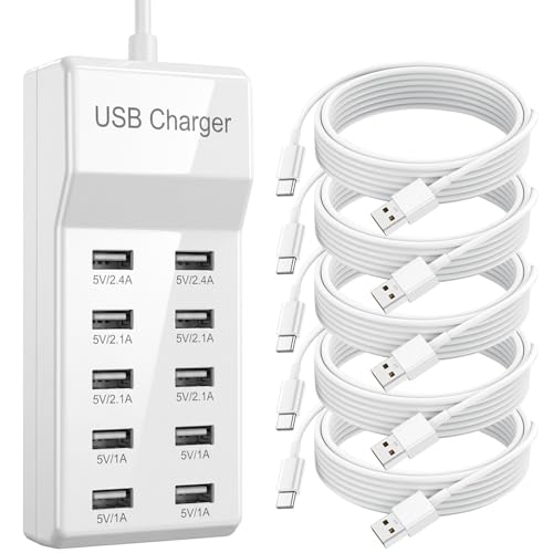 10-Port USB Charging Station 50W