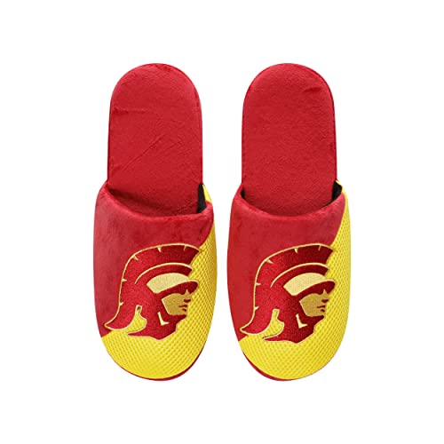 Image of FOCO Oklahoma Sooners NCAA Mens Team Logo Staycation Slippers