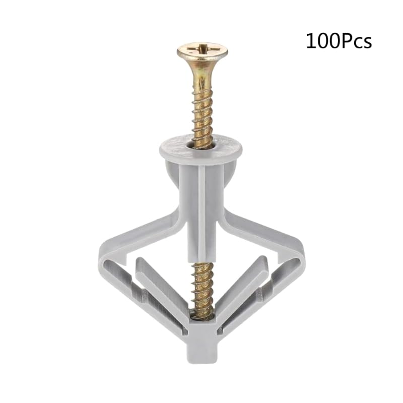 Lilianos Heavy Plasterboard Rawl Plugs & Screws Set Metal Fixings for Hollow Walls