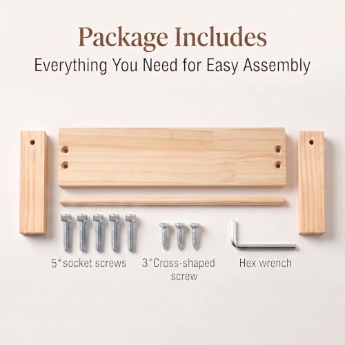 Image of jojofuny Wooden Ribbon Organizer Single Tier Rack Storage Holder (Pack of 2)