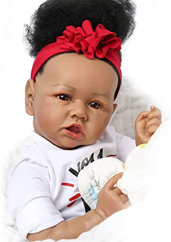 Zique Reborn Baby Doll Black, 20 Inch Realistic African American Reborn Baby Doll That Look Real #TOP3
