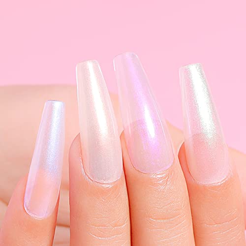 Aimeili Pearl Chrome Nail Powder 6 Boxes Nail Art Manicure Powder Set, 1×0.5G Holographic Powder, 5×0.5G Chrome Nail Powder #TOP5
