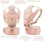3 in 1 Ergonomic 360° Soft Baby Carrier, Baby Sling Comfortable Adjustable Positions, Fits All Newborn Toddler,HipSeat Infant Carrier, All Seasons,Perfect for Hiking Shopping Travelling