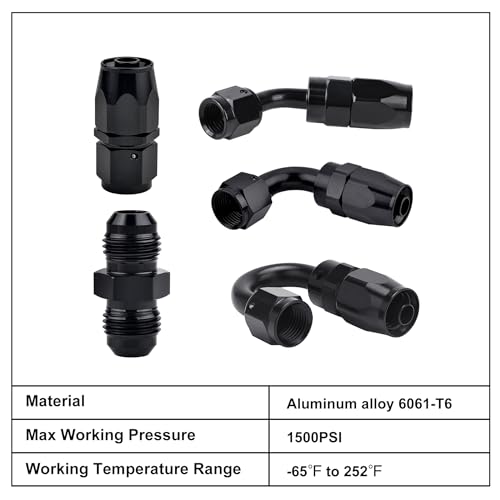 image for EVIL ENERGY 6AN Hose End Fitting Kit Straight 45 90 180 Degree with AN