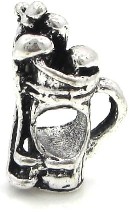 Jewelry Monster "Golf Clubs" Charm Bead for Snake Chain Charm Bracelet