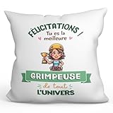 Photo Gallery mugffins cuscino scalatrice donna - in francese - meilleur univers trophée - idee regali divertenti laurea compleanno - rivestimento e imbottitura (40x40 cm). tatto cotone Photo Gallery mugffins cuscino scalatrice donna - in francese - meilleur univers trophée - idee regali divertenti laurea compleanno - rivestimento e imbottitura (40x40 cm). tatto cotone
