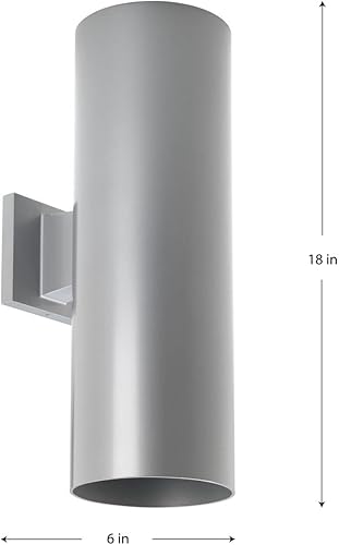 Miniatura 8 de Progress Lighting P5642-82 Cilindro al aire libre, 6.0 in de ancho x 18.0 in de alto, gris