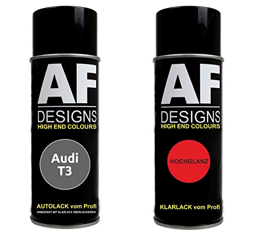 Pintura Bote Spray Kit compatible con Audi T3 Gris Nardo Pintura Base Barniz Claro 400ml