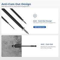 Steinwhale Impact Rated Screwdriver Bit Set, 3" & 4" Extended Long Magnetic Power Bits, Premium S2 Steel, Shock-Absorbing Design, 1/4" Hex Shank for Power Drill & Impact Driver (4 Inch Square) – Ansicht 3