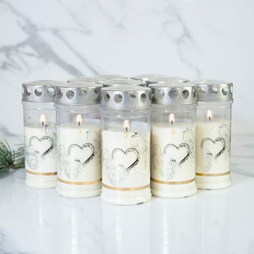 10er set hofer grabkerzen 4 tage brenndauer