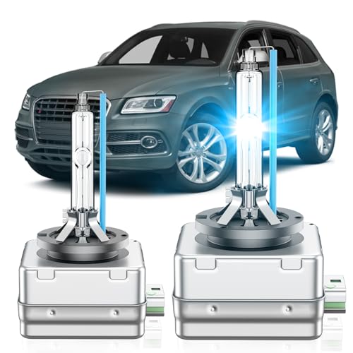 SENROBO D3S HID Headlight Bulbs Fit for Audi 2014-2017 SQ5 2011-2015 A3 S3 A4 S4 A6 A7 A8 A5 Q5 Q7 RS5 S5 Quattro Sedan Coupe, High Low Beam Xenon Light, 8000K White Blue, Pack of 2 by SENROBO - Used condition - US$40.09
