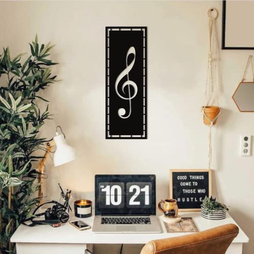 Panneau clé de sol en métal pour bureau et déco jazz - 5