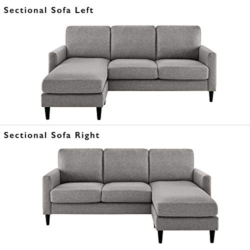 Dhp Dorel Living Beckie Reversible Upholstered, Gray Sectional #TOP3