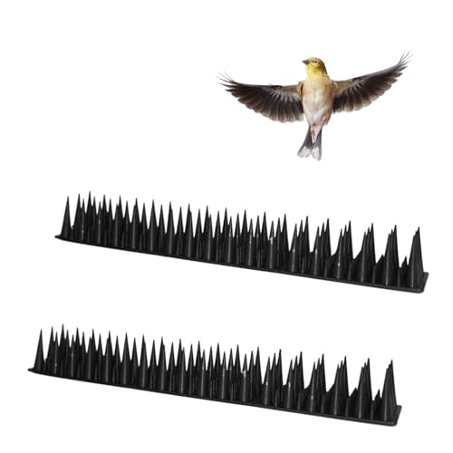 Pinchos Antipalomas,Pinchos para Palomas,para Mantener Alejadas a Las Aves o Animales,Pinchos Palomas Exterior Resistente para Balcones,Techos,Jardines o Barreras Privadas,Ahuyentador de Pajaros,Negro
