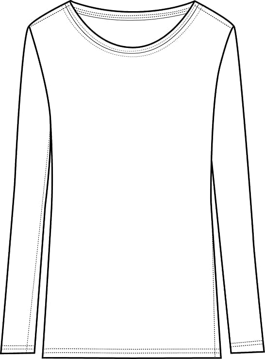 Natural Uniforms Women's Under Scrub Tee Crew Neck Long Sleeve T-Shirt
