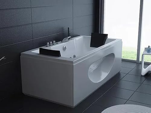 Bagno Italia Bañera hidromasaje de baño 180 x 90 cm full optional con calentador 26 chorros bomba airpool y whirlpool