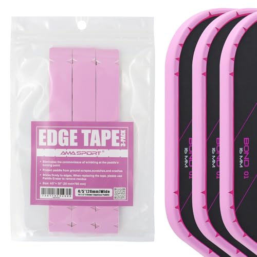 PICKLETECH Pickleball Paddle Protection Tape Pink - Paddle Head Edge Guard