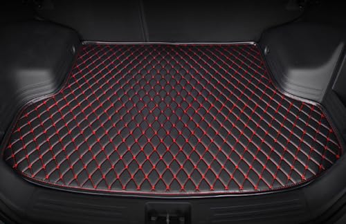 EESWCSZZ3 Car Boot Liner Protector for VW ID.4 CROZZ 2021-2025, Nonslip Waterproof Durable Washable Cargo Cover Pet Dog Mat,Black Red