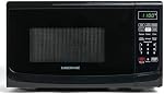 Farberware Countertop Microwave 700 Watts, 0.7 Cu. Ft. - Microwave Oven with LED Lighting and Child Lock - Perfect for Apartments and Dorms - Easy Clean Grey Interior, Retro Black