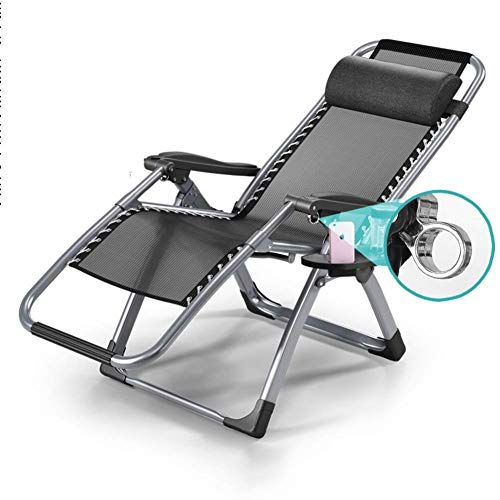 Chaise pliante zero gravity de relaxation extérieure fauteuil multiposition solide pour maison - 3