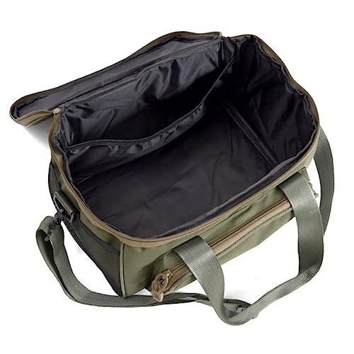 Mochila para equipo de pesca Happyyami verde impermeable con doble cremallera miniatura 4