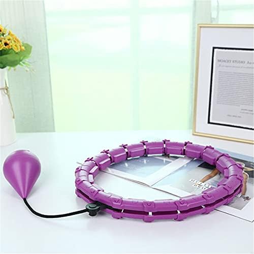 Pterygoid Weighted Hula Hoop, Smart Hula Hoop with Ball, 24 Detachable Knots Auto-Spinning Fitness Weight Loss Massage for Adults and Kids Exercising
