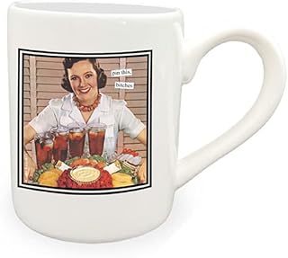 Boston International Anne Taintor Vintage Style Ceramic Coffee/Tea Mug, 12-Ounces, Pin This Bitches
