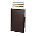 Produktbild Ögon Smart Wallets - Cascade Wallet - RFID Protection : Protects Your Cards from Stealing - Up to 8 Cards + receits + Notes - Anodised Aluminium & Leather (Dark Brown)