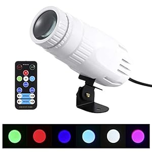 Lixada Pinspot LED DJ effect licht, mini RGBW LED Beam Spot Lights Pinspot Licht met Remote Spotlight podiumeffect verlichting voor DJ Disco Party Bar Club Show Bruiloft, wit