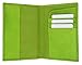 2 Passport Cover Holders Genuine Leather ID Wallet Case Travel Lime and Teal