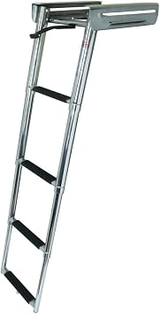 JIF Marine FOGS-4 4-Step Under Platform Sliding Ladder Stainless Steel 316 Spring Loaded Latch