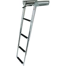 JIF Marine FOGS-4 4-Step Under Platform Sliding Ladder Stainless Steel 316 Spring Loaded Latch