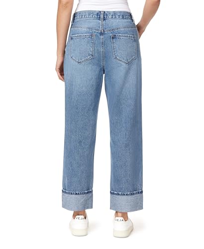 kensie Jeans for Women The Willa High Rise Turned Cuff Straight 27-Inch Inseam, Sizes 0-143