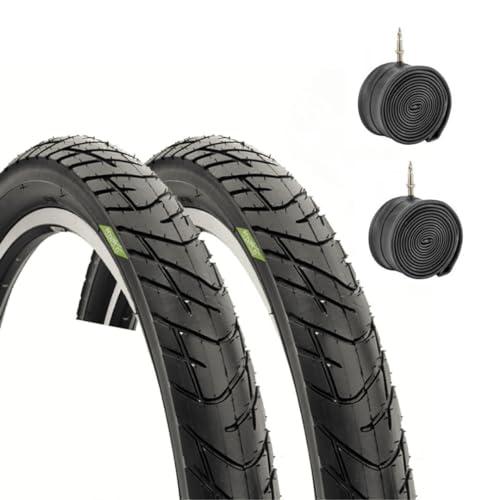 2 Copertoni 26 X 2.125 (57-559) + Camere d’aria | Pneumatici Slick per Cruiser Bike Chopper Bicicletta Ibrida