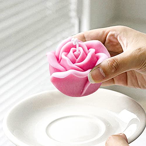 2Pcs Large Rose Silicone Soap Molds Flower Resin Candle Molds 3D Silicone Fondant Chocolate Cake Candy Molds Diy Resin Candle Soap Wax Crafts Home Decoration Baking Tool #TOP4