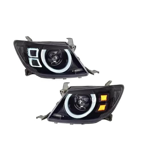 Ropaix Phares principaux Phares À LED Avec Projecteur Et Feux Jour Pour Toyota Pour Hilux Pour Vigo (2008-2014) Feux avants auto(2008-2011)