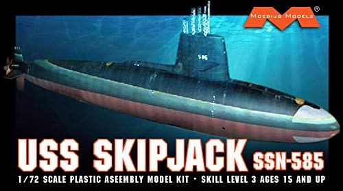 USS Skipjack Submarine 1/72 Moebius Over 40 inches Long