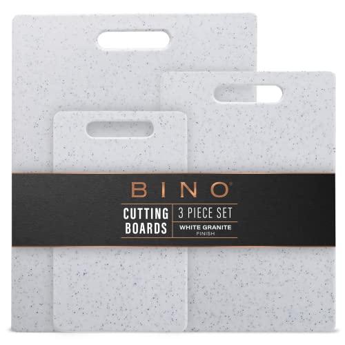 BINO Cutting Board – 3-Piece Chopping Boards | BPA-Free Plastic, Durable, Multipurpose, Dual-Sided, Dishwasher Safe, Easy to Clean | Charcuterie Accessories | Home & Kitchen Utensils