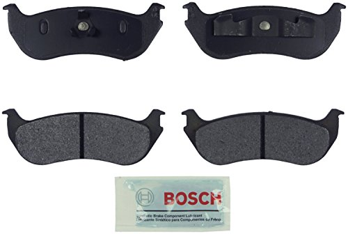 Bosch BE881 Blue Disc Brake Pad Set for Ford: 2002-05 Explorer, 2007-08 Explorer Sport Trac; Mercury: 2002-08 Mountaineer - REAR