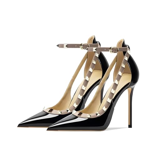 Image of Women's Pointed-Toe Bag-Toe Strappy High-Heeled Shoes Sexy Stiletto Pumps