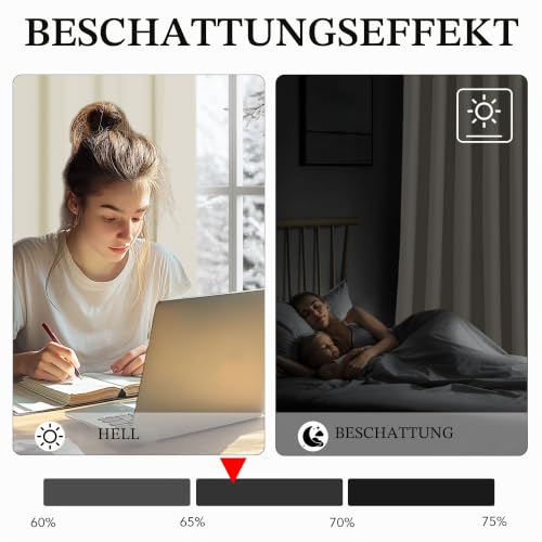KGORGE Raumteiler Vorhang gegen Kälte für Schienensystem Gardine Blickdicht – Ansicht 2